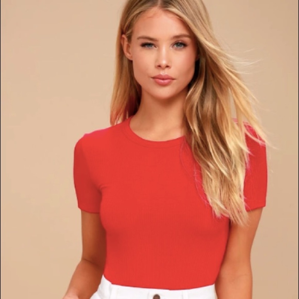 Lulus Red Bodysuit size small